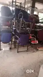 Kushan chairs red, blue colour,computer tables,laluminium partitions