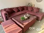 New Sofa with puffs & table