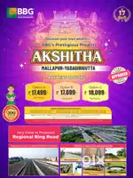 Premium Plots for Sale at Akshitha, Mallapur-Yadagirigutta  BBG Appro