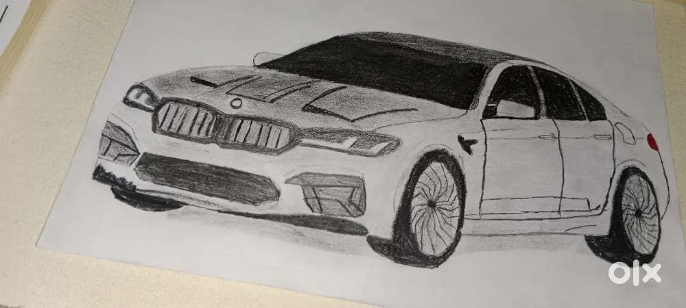BMW M5 sketch onA4 sheet
