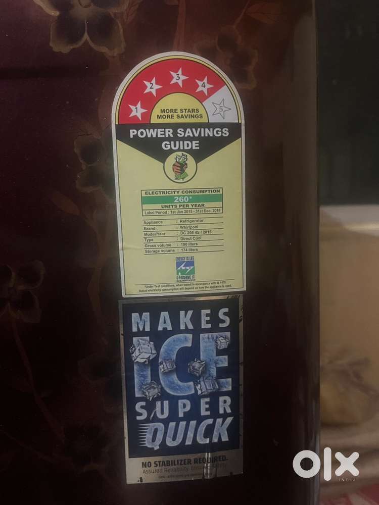 Whirlpool 4 star 190 liter