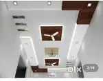 P.o.p Faul ceiling design pvc grid Armstrong wall P.o.p