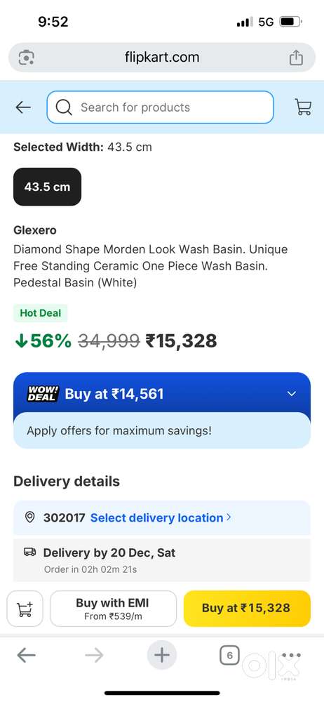 Ceremic wash basin brand new