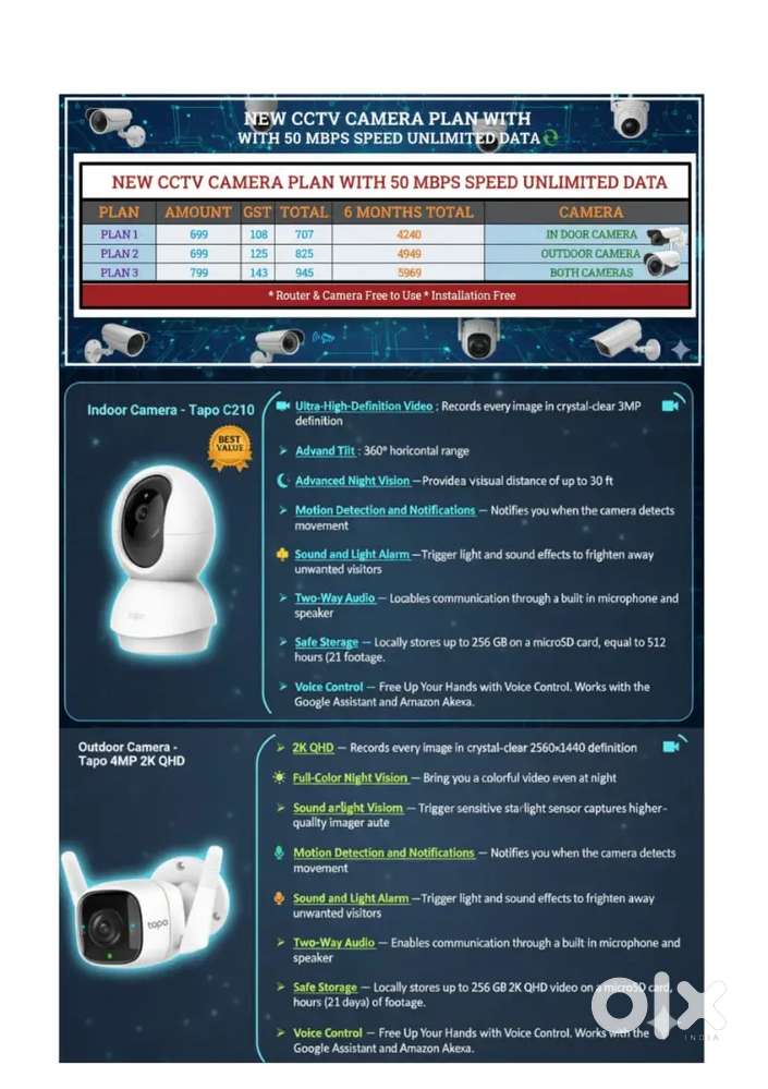 Broadband Connection with Wifi Camera