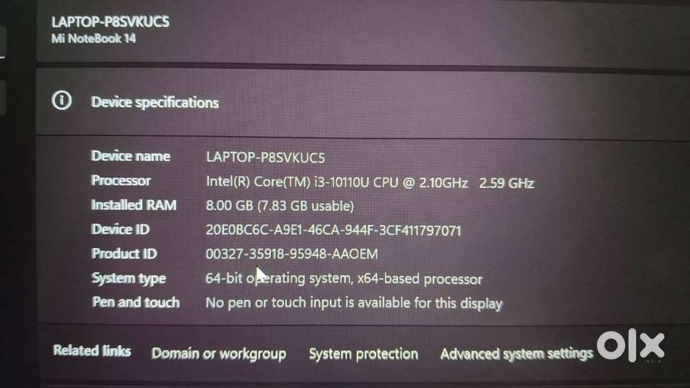 Mi Note book 14 (windows 11 Business Laptop )