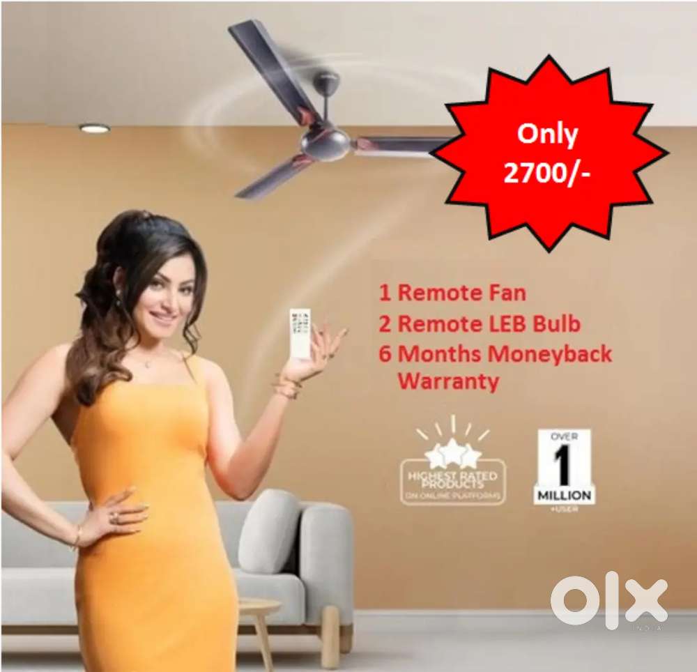 Remote ceiling fan