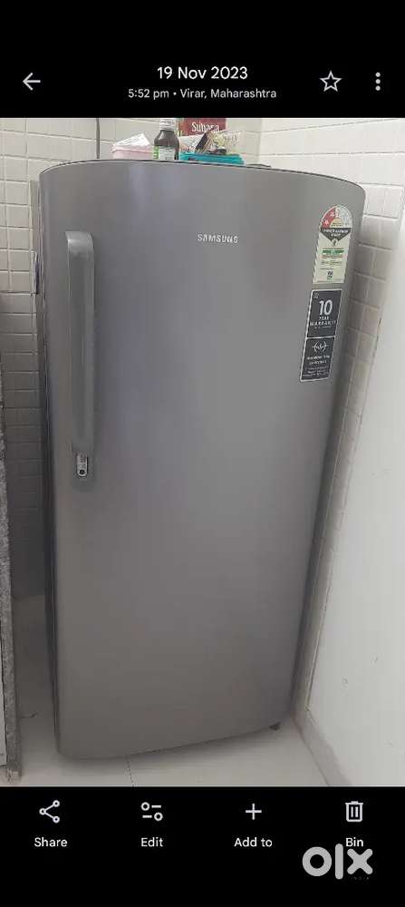 Samsung fridge 195ltrs