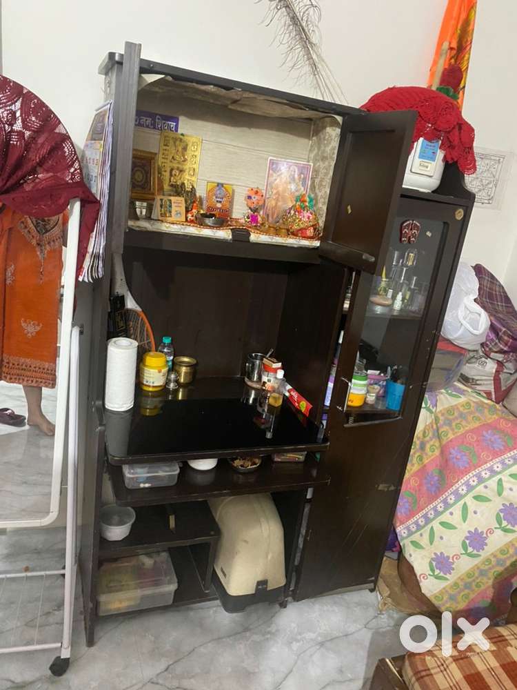 Cabinet table + mandir+ dress all in one