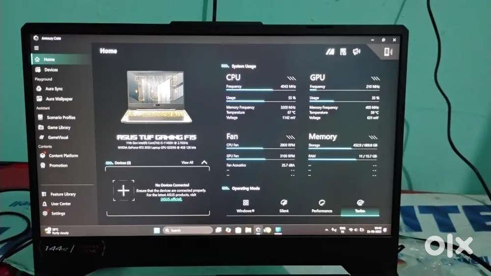Asus TUF F15 16 512 rtx 3050 with bill