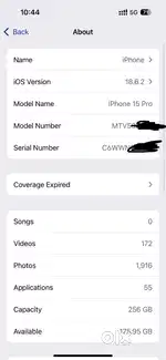 15pro INDIAN 256Gb