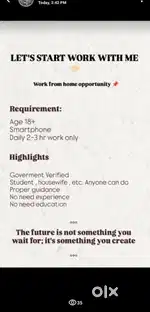 Work With me (part time work)