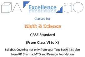Math and Science class for CBSE Standard Class 6 - 10