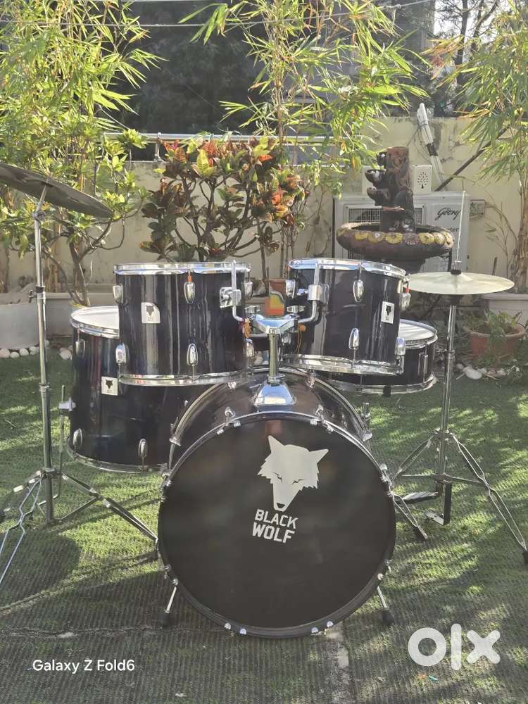 Black wolf drum set