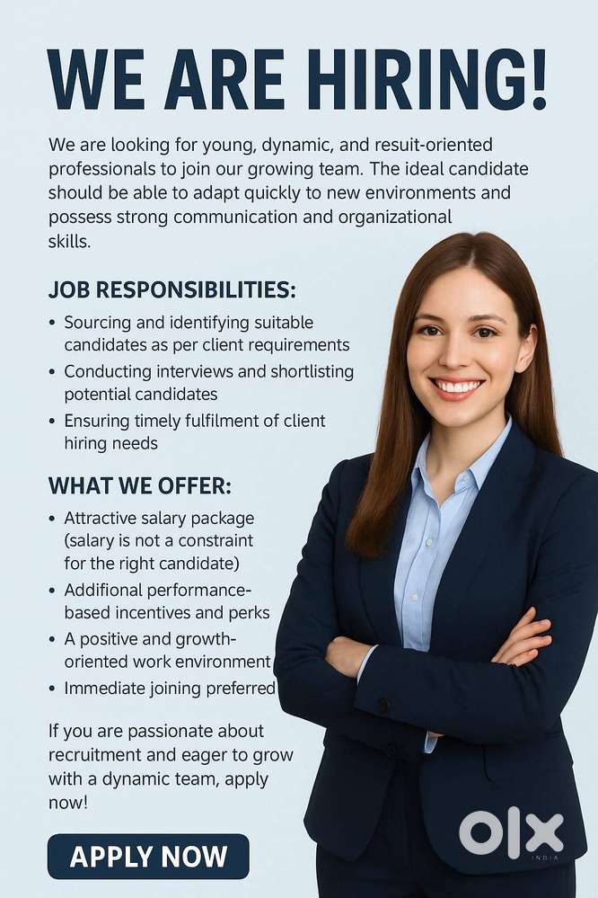 FEMALE HR EXECUTIVE RECRUITER CHENNAI