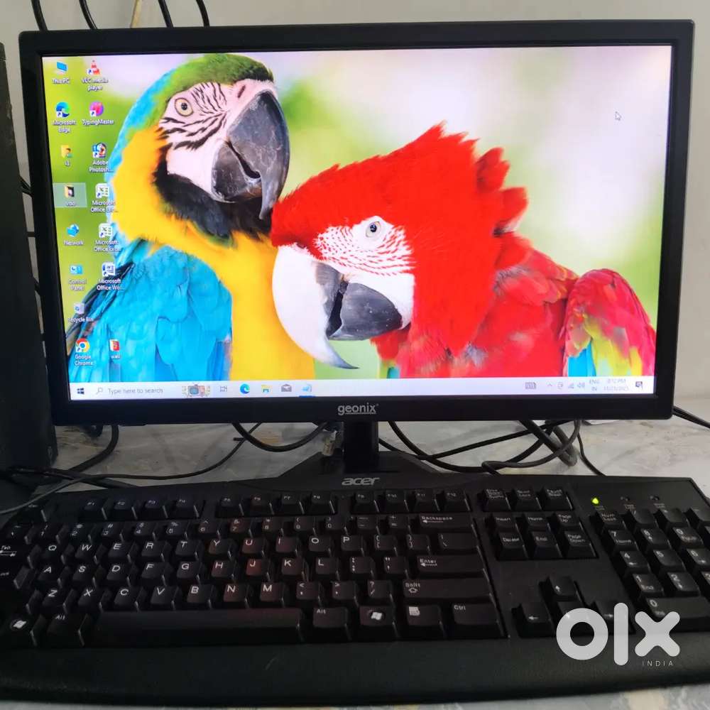 I3 4th gen. 4 gb  ram 320 hdd 18.5 इंच led कीबोर्ड माउस वाई-फाई डोंगल