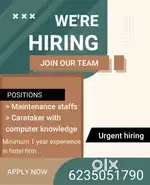 Plumbing/electrical amd caretaker