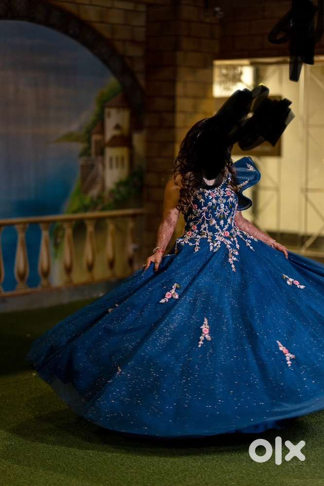 Princess style reception flared gown