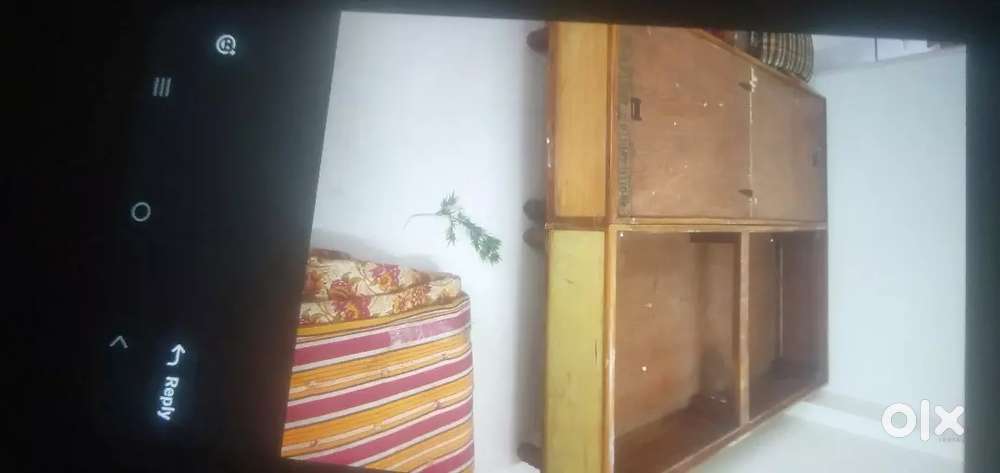 Double bed with box,deewaan, office table, cooler and tv show case