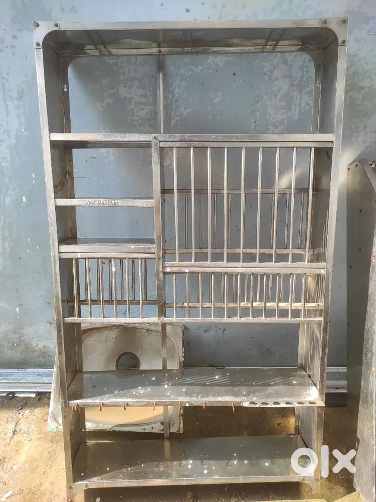 Steel Kitchen Rack Set – 2 Racks Together in Excellent Condition