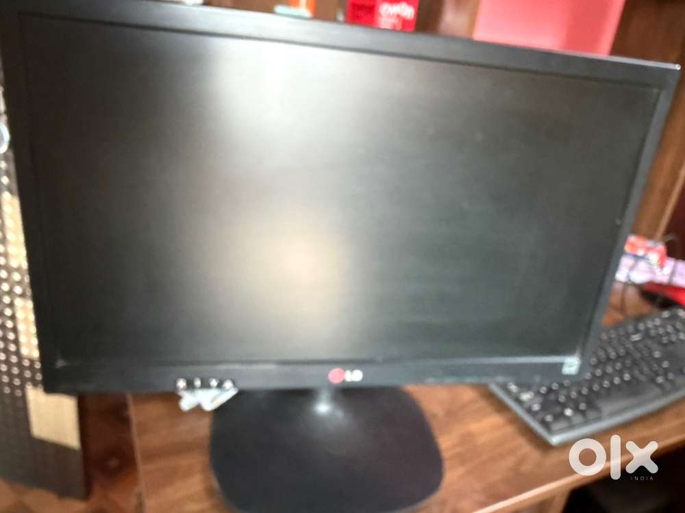 Complete assembled computer with all parts and wires