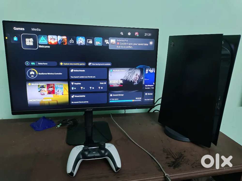 PS5 digital edition & acer monitor 120 Hz