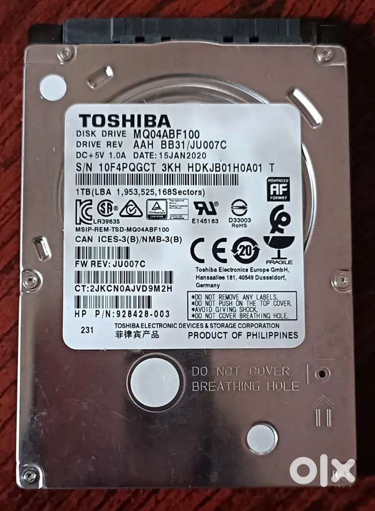 TOSHIBA 1TB HDD