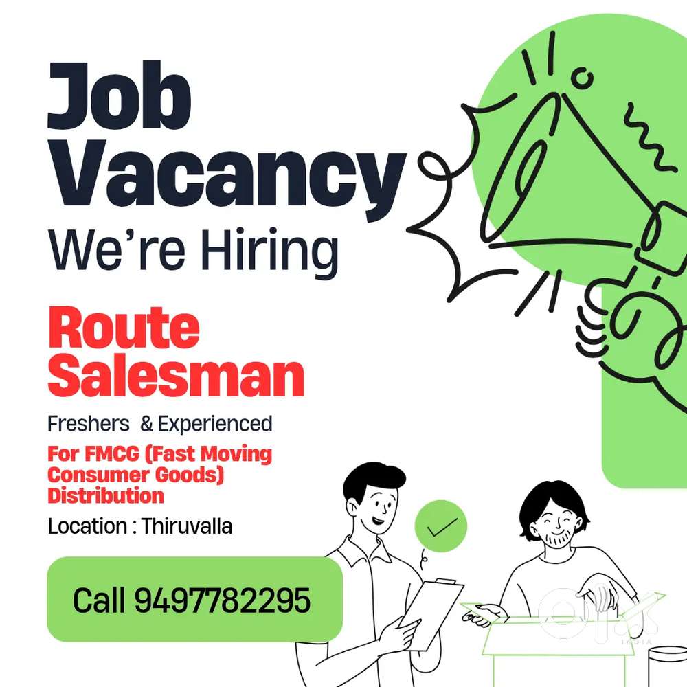 Route salesman wanted in Thiruvalla for FMCG