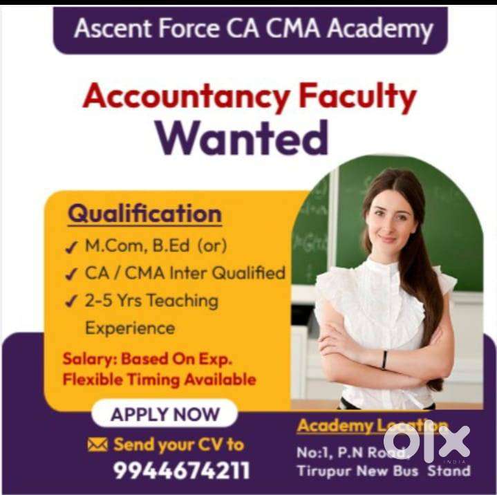 Accountancy Teacher For CA