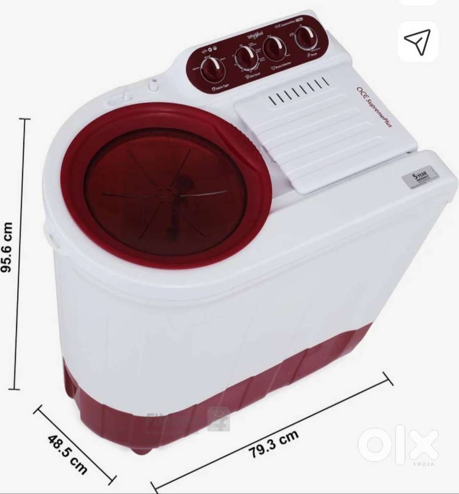 Whirlpool semi automatic washing machine coral red