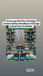 Samsung S25 Plus 512/12gb Indian Limited edition Blue Black Seal Pack.