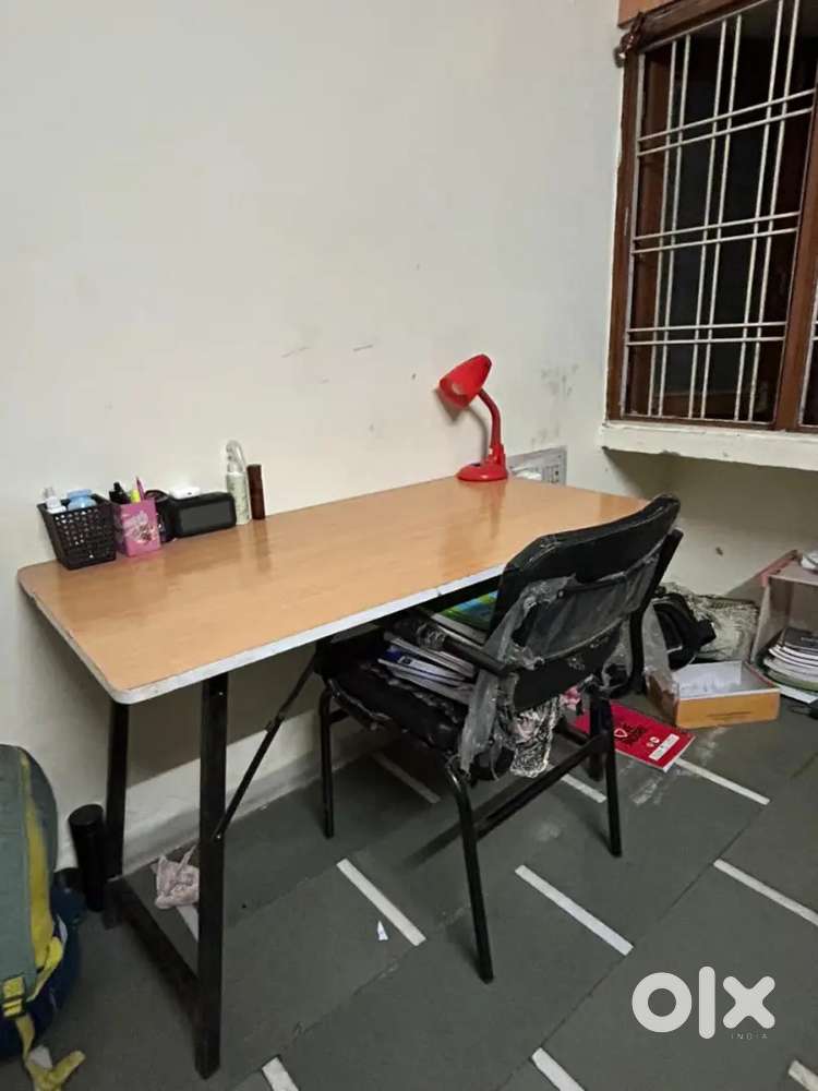 Study Table & Chair Set – Good Condition, Perfect for Students.