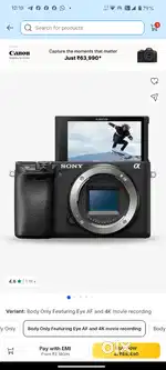 Sony a6400 mirrorless Camera