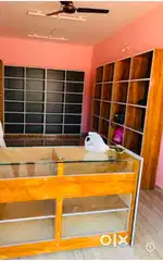 Kirana store racks and counter for sale.