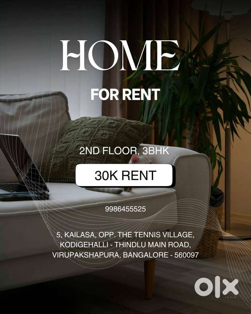 New building - 3BHK Apartment for Rent in Prime Location