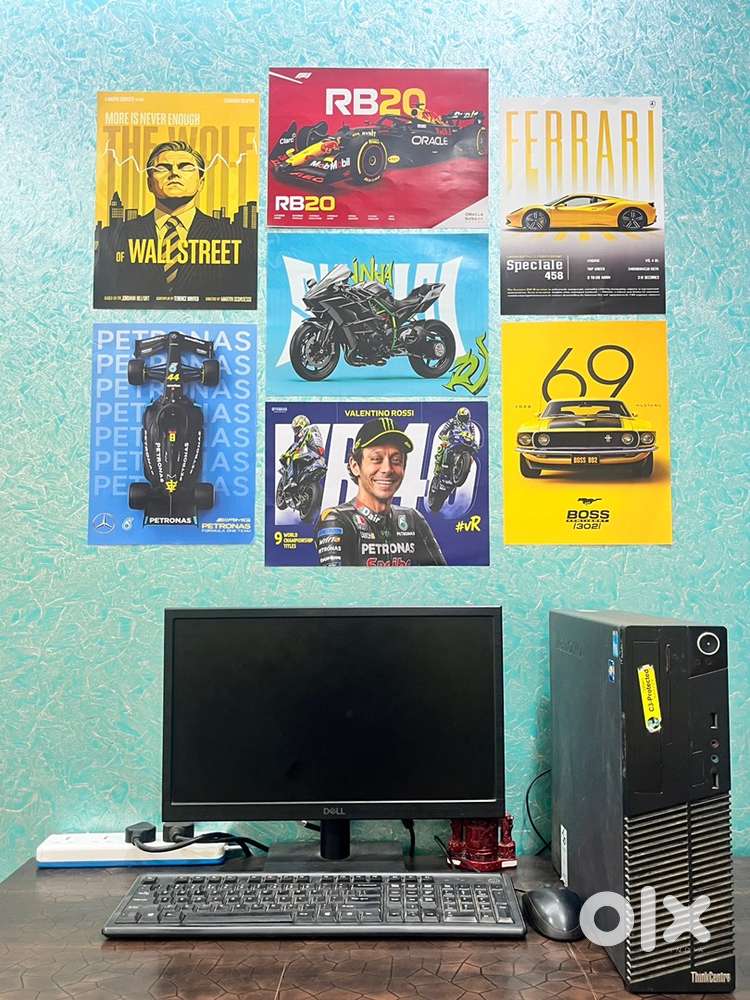 Desktop with monitor,cpu,keyboard and mouse