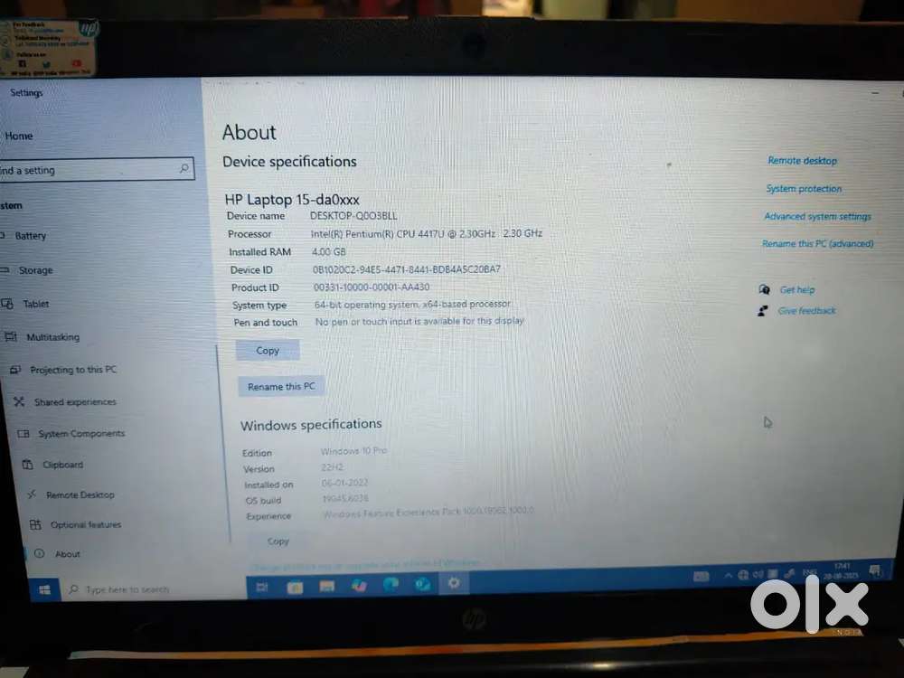 Hp Laptop  Good Condition