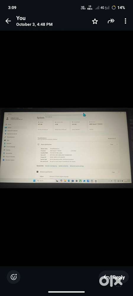 Asus TuF A15 gaming laptop 3 month laptop