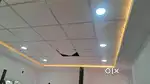 GYPSUM BOARD FALSE CEILING INTERIOR WORK PARTITION ALUMINIUM DOOR GLAS