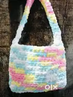 Colourful crochet bag