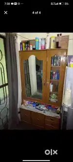 Dressing Table with Mirror, Storage & Stool–Good Condition(6Years Old)