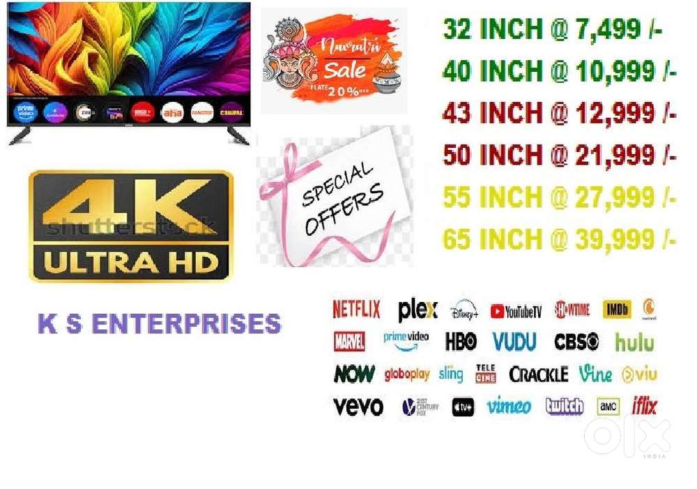 32 INCH SMART LED TV @ 7,499 /-
