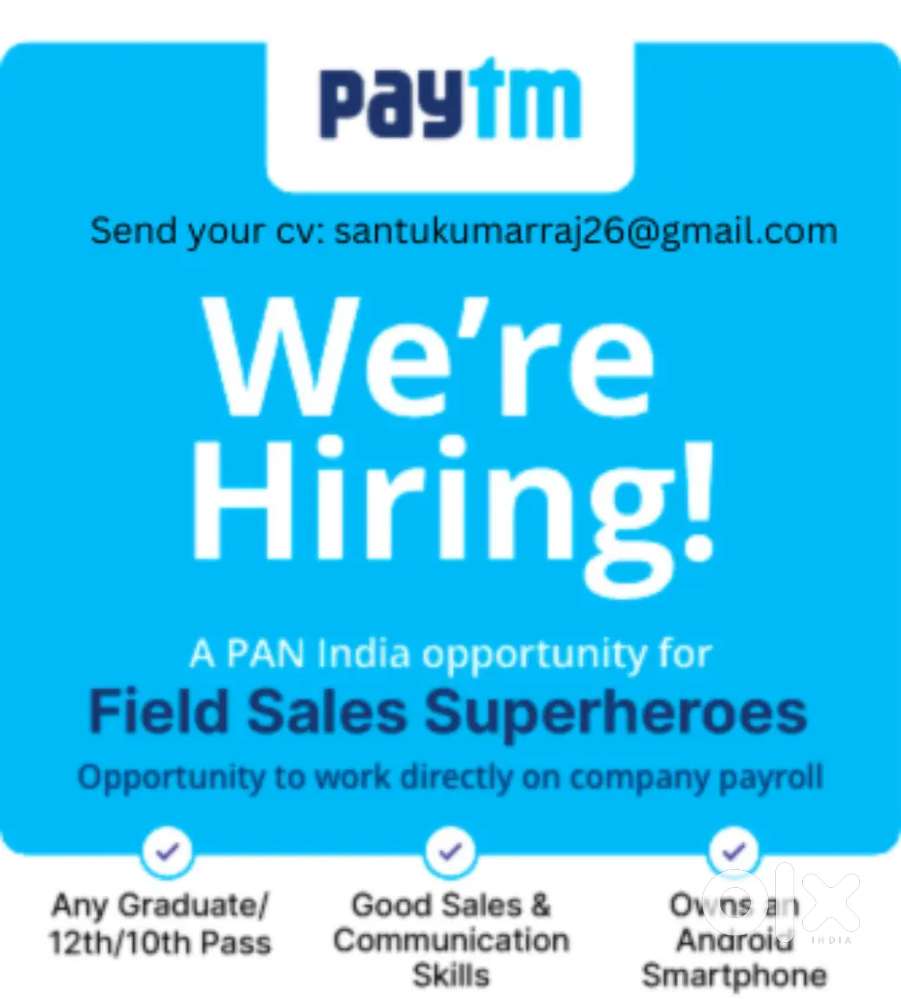 Field sales executive (free joining) PAYTM COMPANY