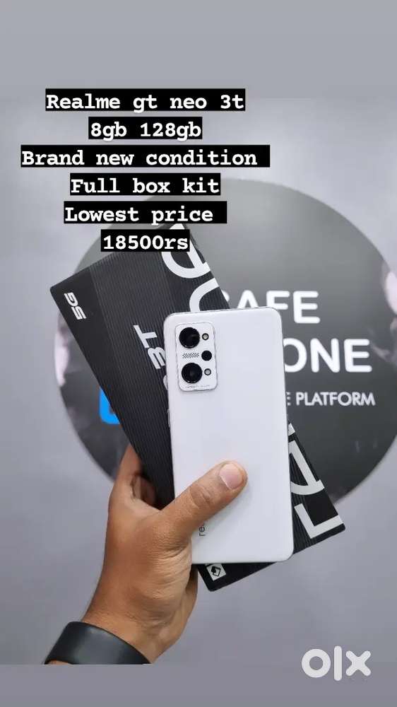 Realme gt neo 3t full box kit 8gb 128gb brand new condition low price
