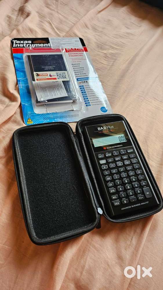 Texas Instruments BA II Plus CFA Calculator with cover