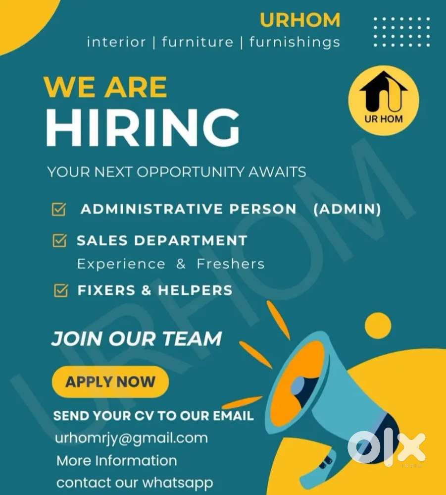 Sales department and administrative person