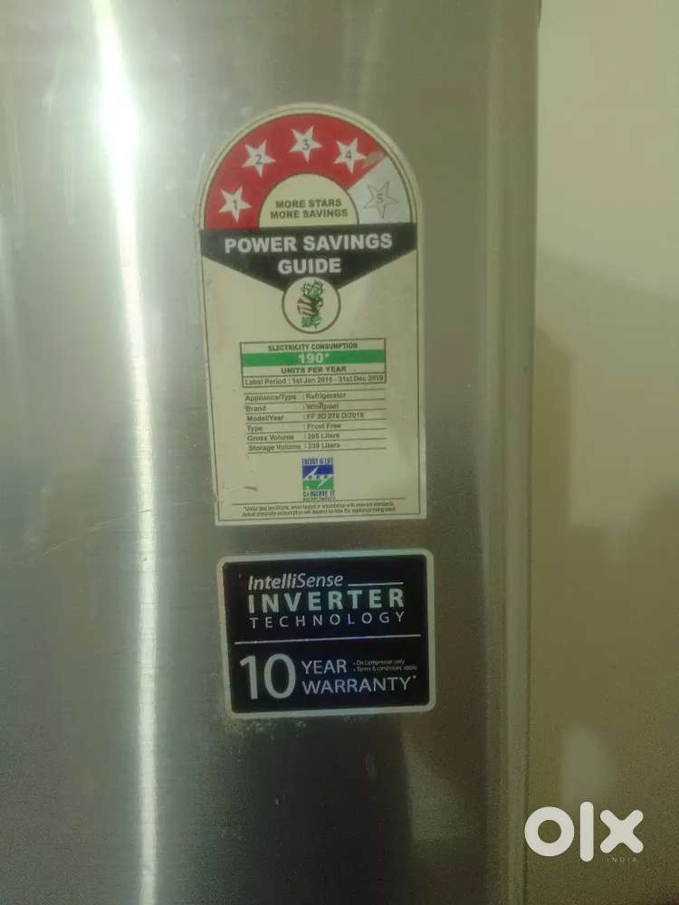 Whirpool double door fridge