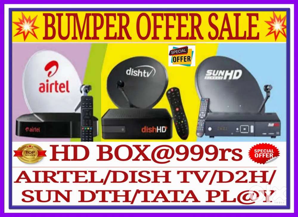 New Dth Offer*Tataplay,Airtel,Dish Tv,D2h@Offer Prices.Dth/Led Tv