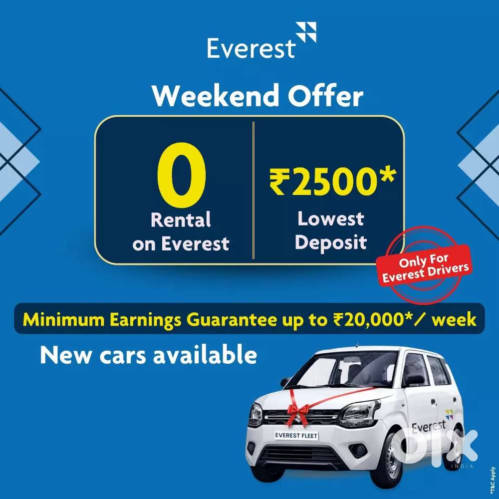 Everest Fleet Driver Job/Driver Wanted/Rapido Ola Uber/Car Leasing Cab