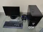 Monitor, cpu, keyboard, mouse, all cable