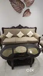 Classical 8 seater Sofo Set with Dewan and table for sale at 30,000